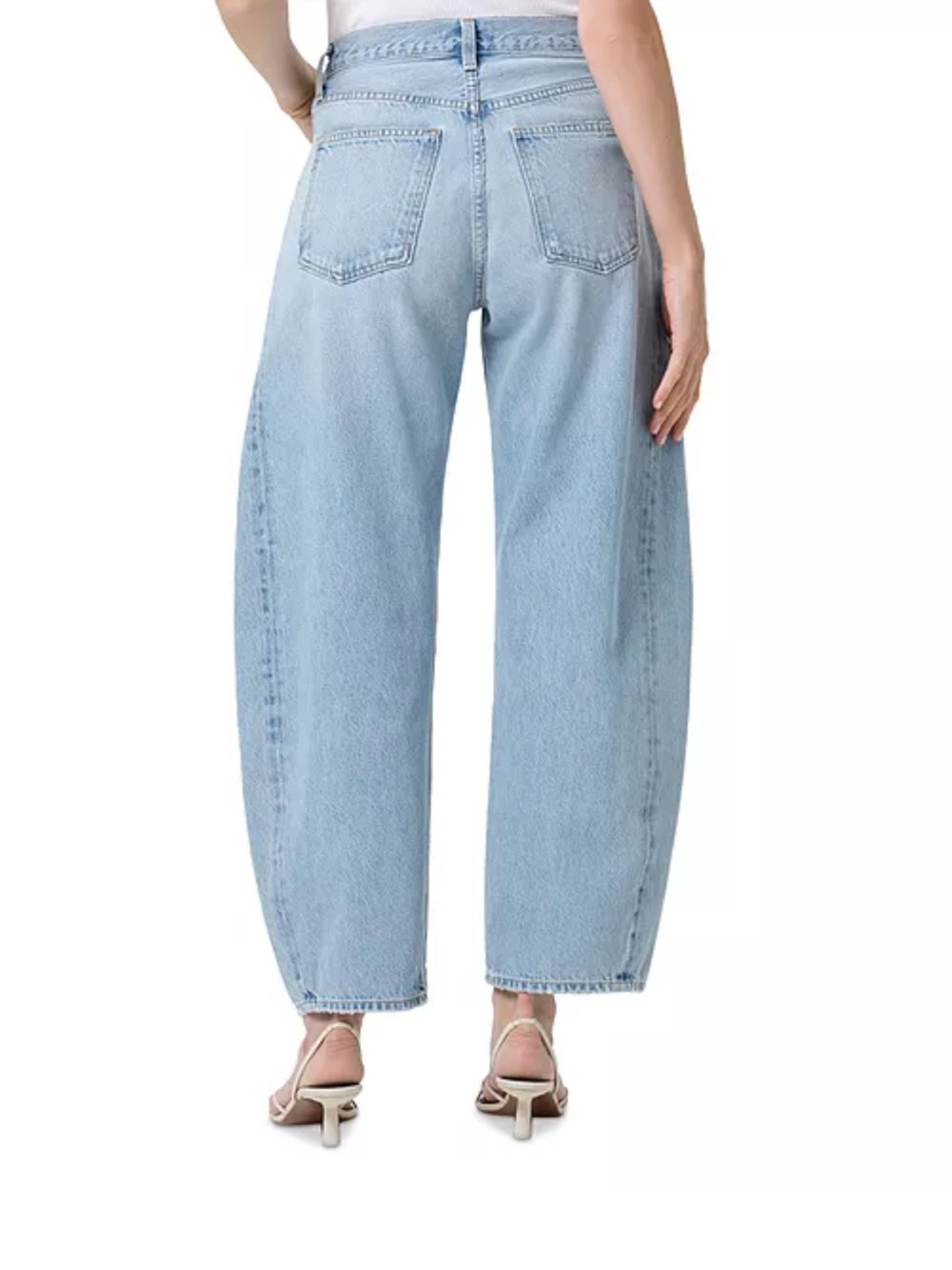 AGOLDE Luna Barrel Leg Jeans Light Wash Size 27 - Picture 2 of 11